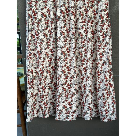 NWT Jessica Robertson Women’s 2XL Preppy Prairie Floral White Casual Shirt Dress - Picture 12 of 13